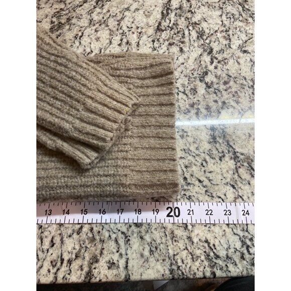 Old Navy XL Beige Wool Blend Ribbed Knit Turtleneck Sweater Chunky Cozy 90s Y2K - Picture 7 of 7